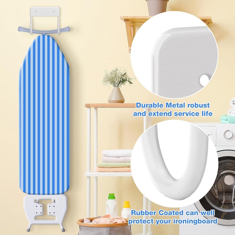 RIUOTA 2 Pack Ironing Board Wall Mount Ironing Board Hanger Wall Mount for Laundry Rooms,White - Image 5